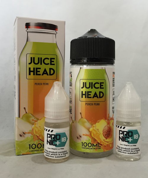 Juice Head - Peach Pear - E Liquid - £14.95 -120ml - Shortfill